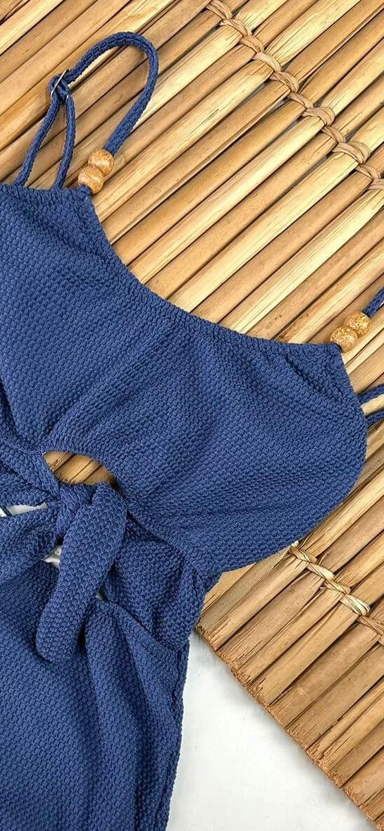 One Piece Retro Carmel Blue Jeans