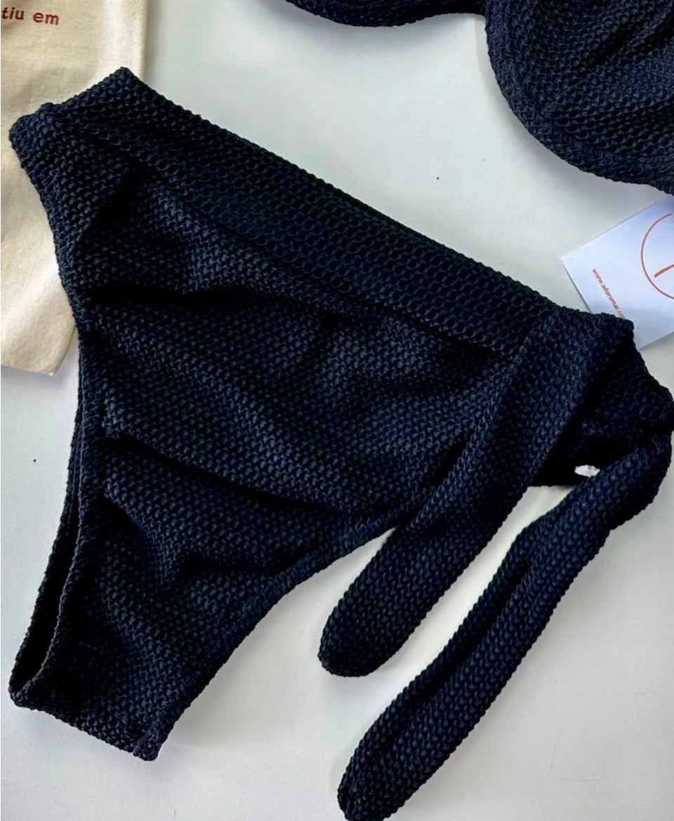 Bikini Bottom Hot Pants Carmel Black