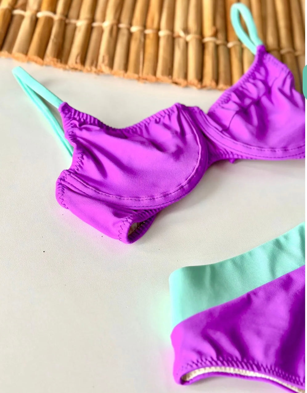 Bikini Set Hot Pants Purple +Praiana Top