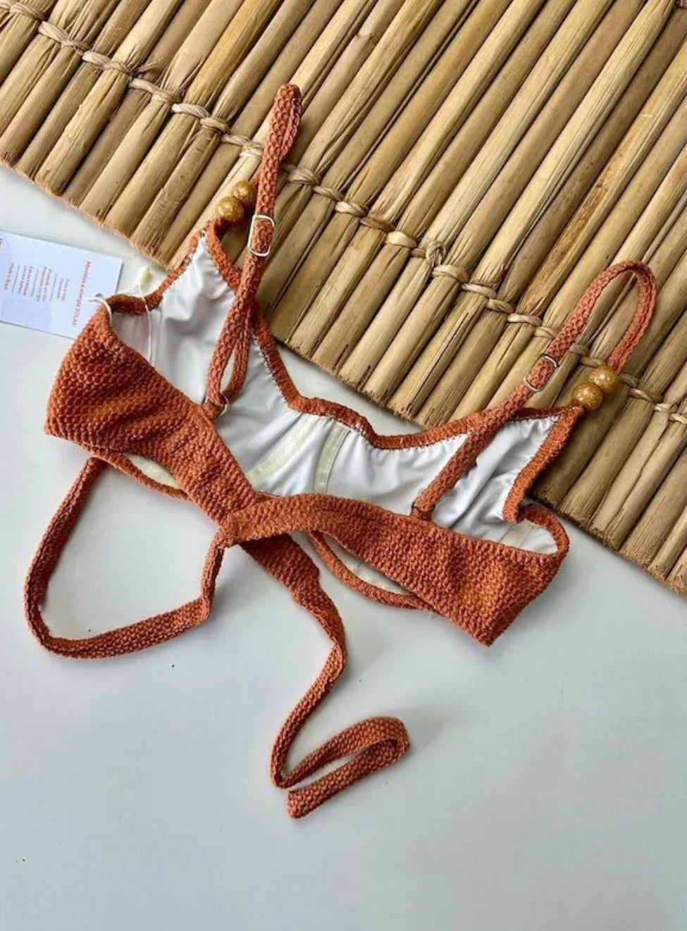 Bikini Top Panneled Carmel Caramel