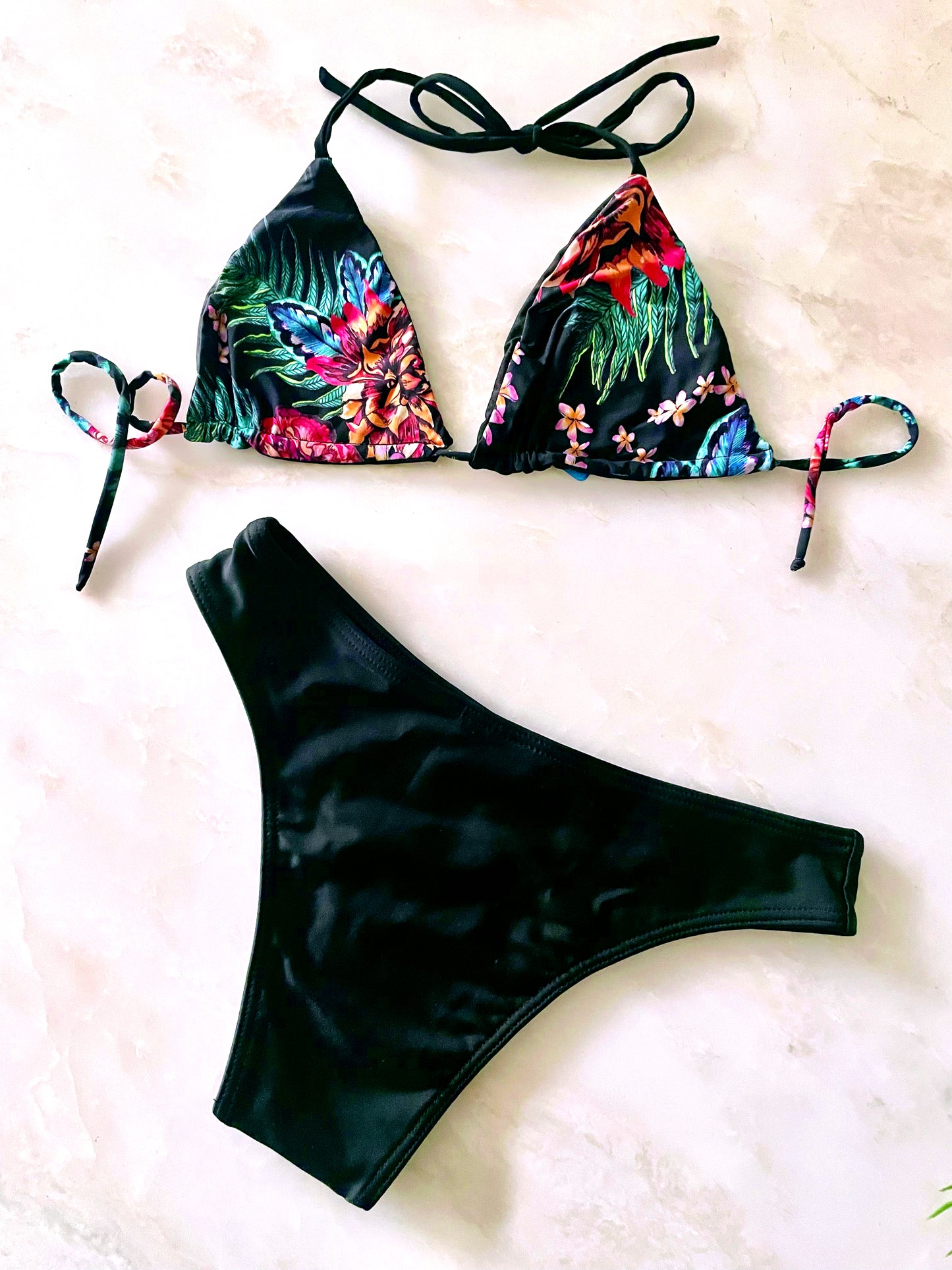 Black Floral set Bikini