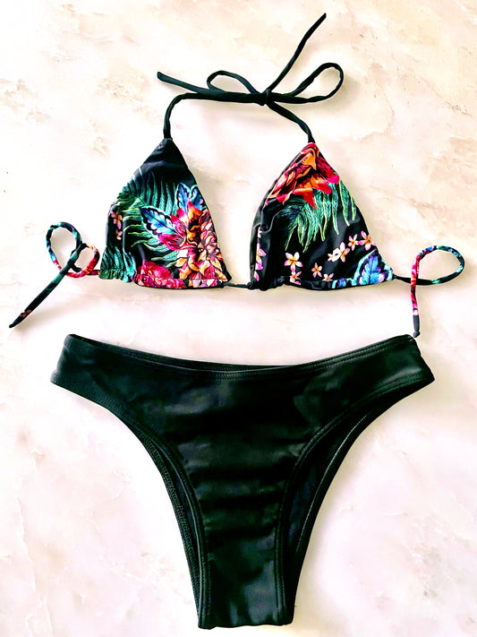 Black Floral set Bikini