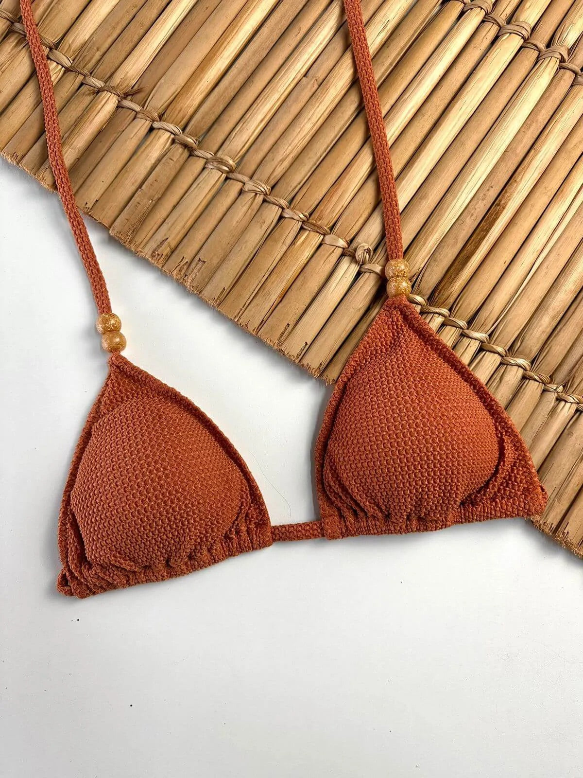 Bikini Top Triangle Carmel Caramel