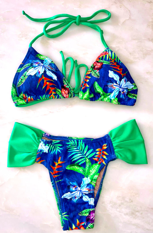 Floral Green Bikini Set